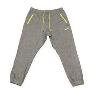 Nike Gray Joggers with Neon Yellow Accents